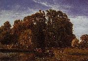 Theodore Fourmois The lake at Beloeil painting